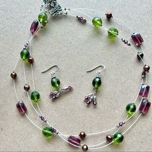 Necklace and earrings set